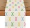 Green Pink Bunny Rabbit Easter Table Runner, Spring Kitchen Dining Table Decoration for Home Party Decor 13x72 Inch